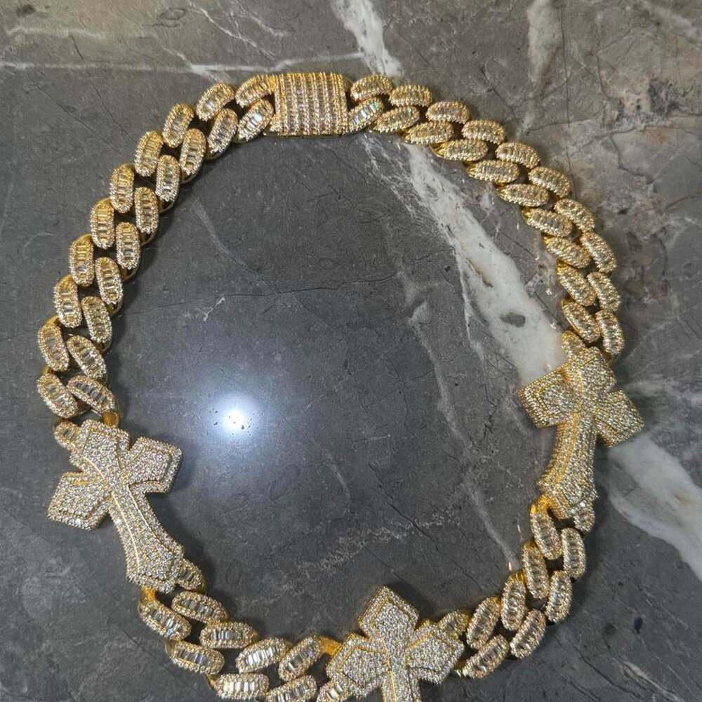 Gold Triple Cross Cuban Link C 286